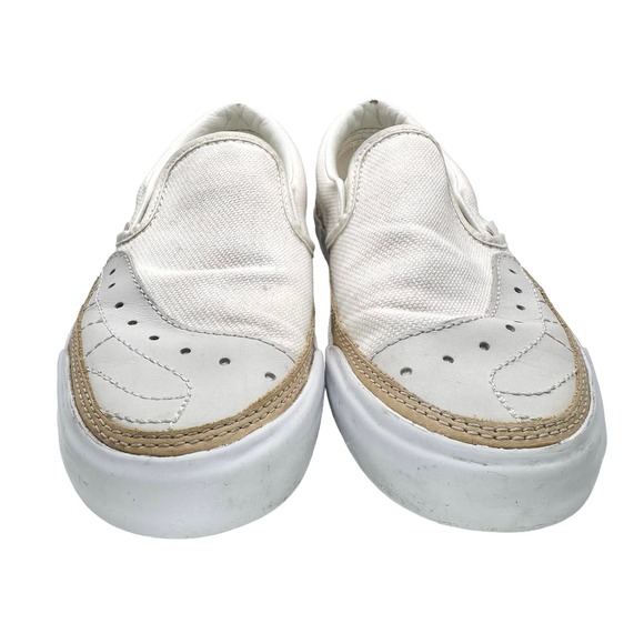 Vans | Unisex | Classic Canvas Overply Blanc De Blanc Slip On Shoes | Size 7.5 - Picture 3 of 12